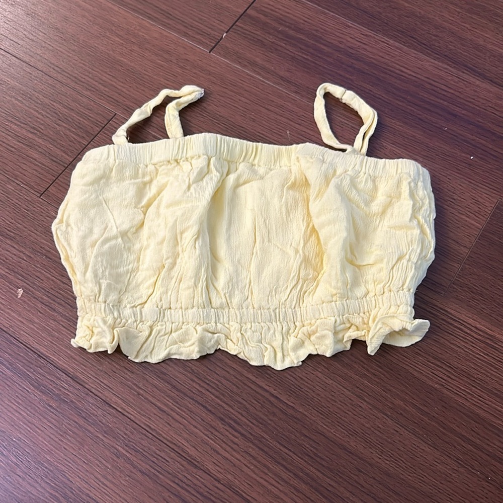 By the way yellow crop top